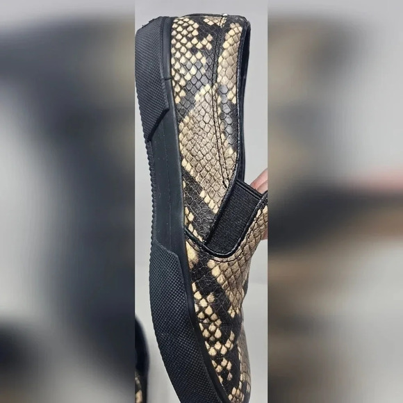 Michael Kors Women's Black Snake Python Keyton Loafer Slide On Size 6.5 - Picture 10 of 13